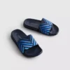 Gestreifte Slingback-Sandalen