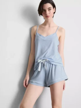 Gestreifter Cami-Shorty-Schlafanzug