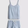 Gestreifter Cami-Shorty-Schlafanzug