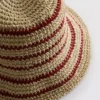 Gestreifter gewebter Bucket-Hut Gestreifter gewebter Bucket-Hut