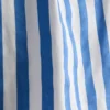 Gestreiftes Bardot-Top mit Puffärmeln