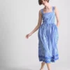 Gestreiftes, besticktes Maxikleid Gestreiftes, besticktes Maxikleid