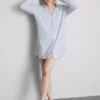 Gestreiftes Oversize-Boyfriend-Nachthemd