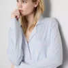 Gestreiftes Oversize-Boyfriend-Nachthemd