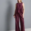 Gestreiftes Tanktop mit Peplum-Saum