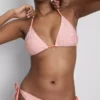 Gestreiftes Triangel-Bikini-Oberteil mit Seestern-Motiv Gestreiftes Triangel-Bikini-Oberteil mit Seestern-Motiv