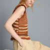 Gestricktes Tanktop mit geschwungenem Stich