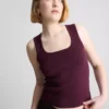 Gestricktes Tanktop mit quadratischem Ausschnitt