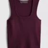 Gestricktes Tanktop mit quadratischem Ausschnitt