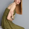 Gestuftes Smock-Maxikleid Gestuftes Smock-Maxikleid