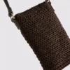 Gewebte Handytasche mit Perlenverzierung