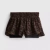 Gewebte Laufshorts mit Leopardenmuster Gewebte Laufshorts mit Leopardenmuster