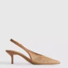 Gewebte Mesh-High Heels mit spitzer Zehenpartie