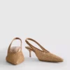 Gewebte Mesh-High Heels mit spitzer Zehenpartie