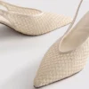 Gewebte Mesh-High Heels mit spitzer Zehenpartie