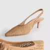 Gewebte Mesh-High Heels mit spitzer Zehenpartie