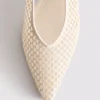 Gewebte Mesh-High Heels mit spitzer Zehenpartie