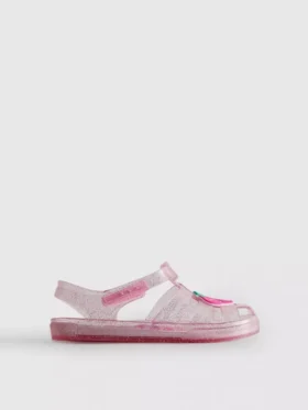 Glitzernde Jelly-Sandalen im Käfig-Design