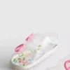 Glitzernde Jelly-Slingback-Sandalen mit doppeltem Schnallenriemen