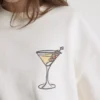 Grafisches Martini-Sweatshirt mit hohem Baumwollanteil Grafisches Martini-Sweatshirt mit hohem Baumwollanteil