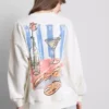 Grafisches Martini-Sweatshirt mit hohem Baumwollanteil Grafisches Martini-Sweatshirt mit hohem Baumwollanteil