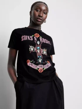 Guns N’ Roses Baumwoll-T-Shirt mit Album-Motiv