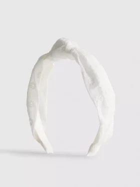 Haarband mit Broderie-Anglaise-Knoten