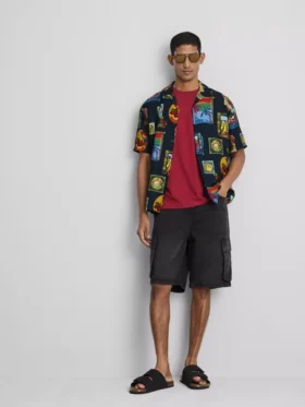 Hemd mit Reverskragen und Resort-Print