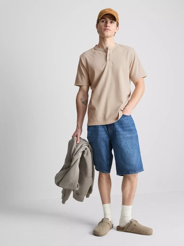 Henley-Hemd mit Struktur Henley-Hemd mit Struktur