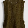 Häkel-Tanktop mit seitlichen Bändern Häkel-Tanktop mit seitlichen Bändern