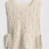 Häkel-Tanktop mit seitlichen Bändern Häkel-Tanktop mit seitlichen Bändern