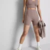 Hoch taillierte Active-Yoga-Shorts