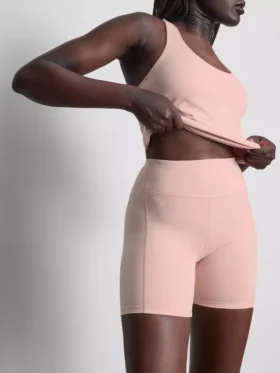 Hoch taillierte Active-Yoga-Shorts