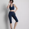 Hoch taillierte, glatte Active-Capri-Leggings mit Stützfunktion Hoch taillierte, glatte Active-Capri-Leggings mit Stützfunktion
