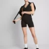 Hoch taillierte, glatte Active-Yoga-Shorts mit Stützfunktion Hoch taillierte, glatte Active-Yoga-Shorts mit Stützfunktion