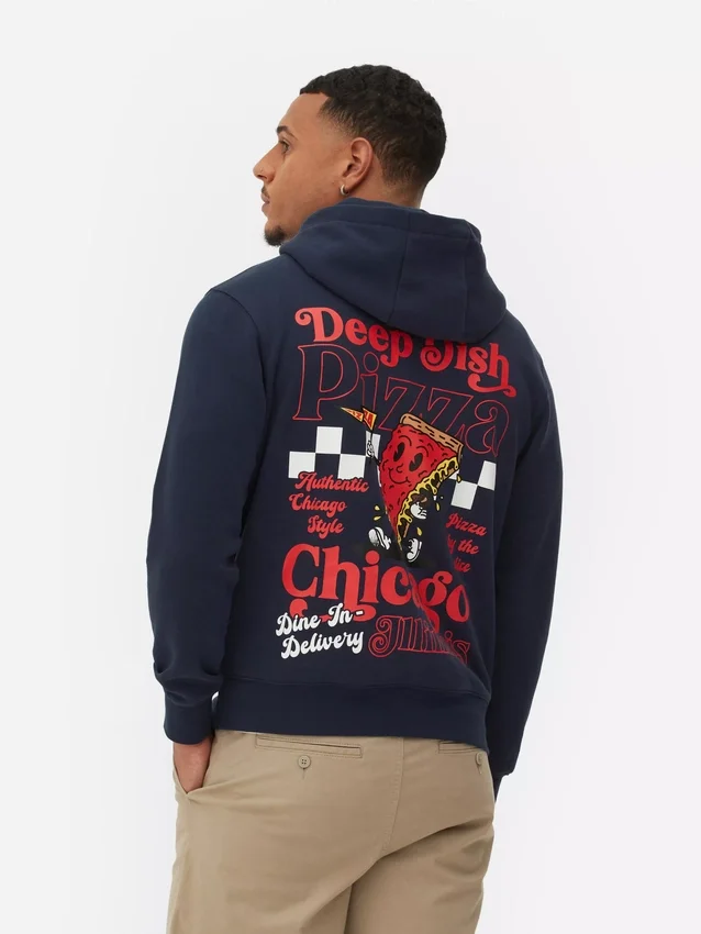 Hoodie mit „Chicago Deep Dish“-Motiv Hoodie mit „Chicago Deep Dish“-Motiv