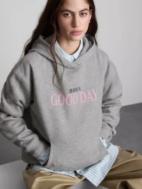 Hoodie mit Grafikprint aus Baumwollmischung Hoodie mit Grafikprint aus Baumwollmischung