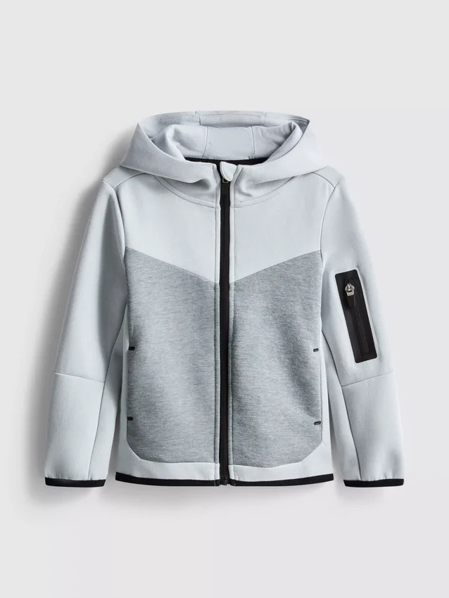 Hoodie mit kaschiertem Reißverschluss Hoodie mit kaschiertem Reißverschluss