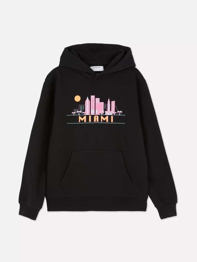 Hoodie mit Miami-Skyline Hoodie mit Miami-Skyline