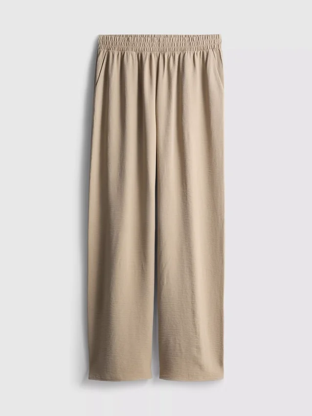Hose mit elastischem Bund und weitem Bein Hose mit elastischem Bund und weitem Bein