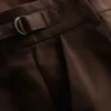 Hose mit weitem Bein, Falten und Gürteldetail Hose mit weitem Bein, Falten und Gürteldetail