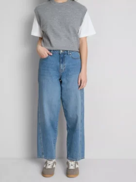 Jeans aus Baumwoll-Denim mit konisch zulaufendem, geradem Bein