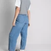 Jeans aus Baumwoll-Denim mit konisch zulaufendem, geradem Bein Jeans aus Baumwoll-Denim mit konisch zulaufendem, geradem Bein