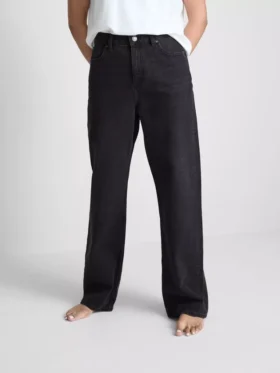 Jeans mit hoher Taille und geradem Bein