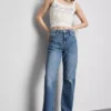 Jeans mit hoher Taille und geradem Bein Jeans mit hoher Taille und geradem Bein