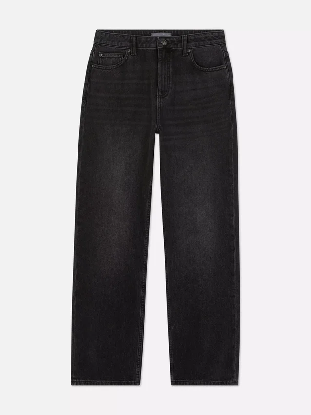 Jeans mit hoher Taille und geradem Bein Jeans mit hoher Taille und geradem Bein