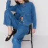 Jeansjacke aus Baumwolle mit aufgesetzten Taschen Jeansjacke aus Baumwolle mit aufgesetzten Taschen