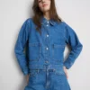 Jeansjacke aus Baumwolle mit aufgesetzten Taschen Jeansjacke aus Baumwolle mit aufgesetzten Taschen