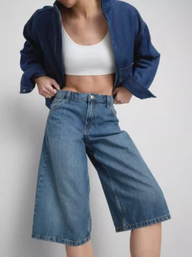 Jeansshorts aus Baumwoll-Denim