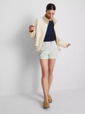 Jeansshorts mit mittlerer Leibhöhe und Umschlag